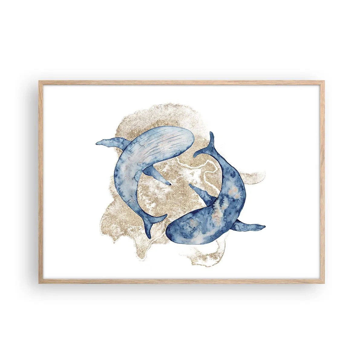 Poster in light oak frame - Frendship or Love? - 100x70 cm