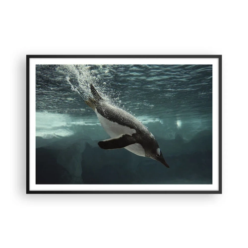 Poster in black frame - Welcome to My World - 100x70 cm