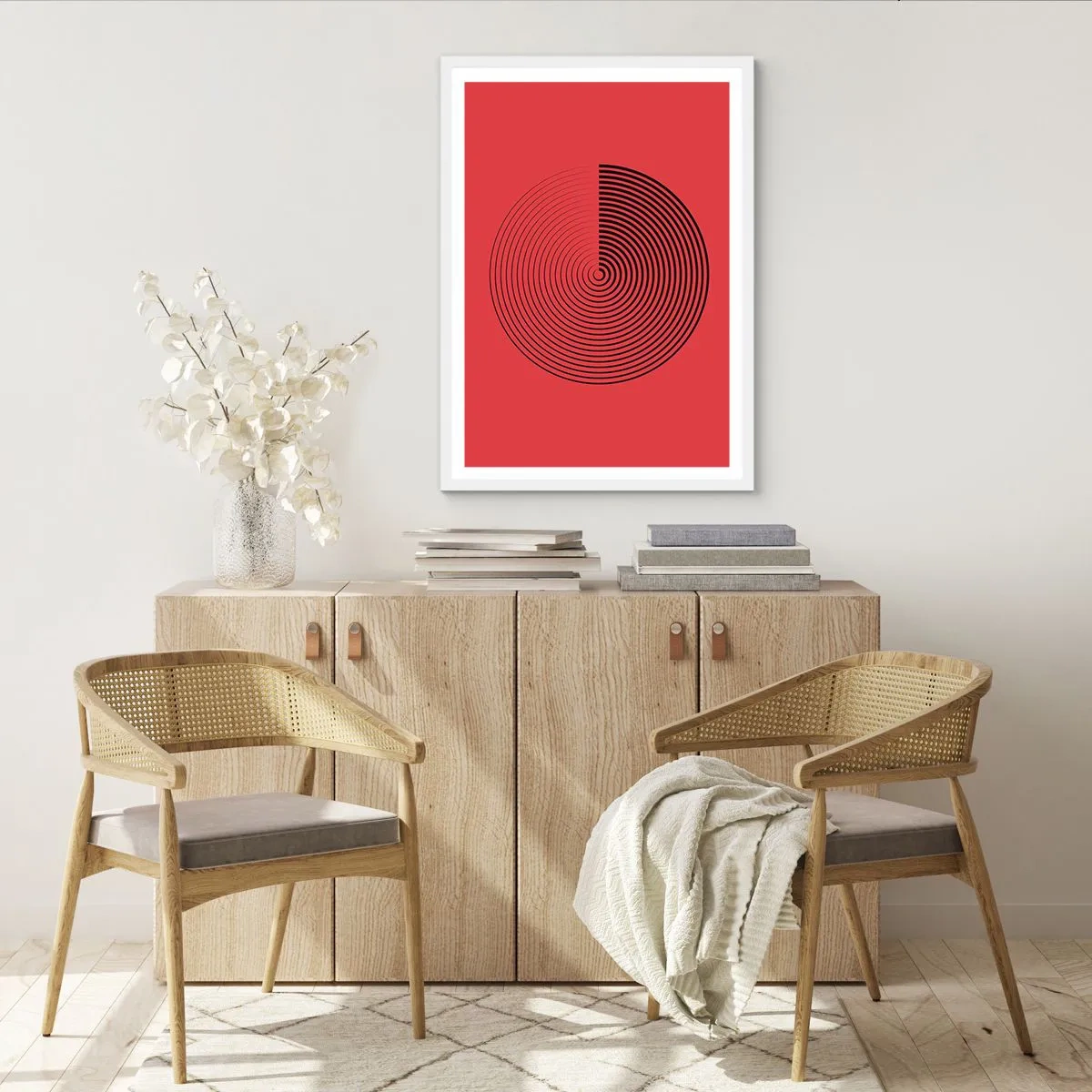 Poster in white frmae - Circular Movement - 50x70 cm