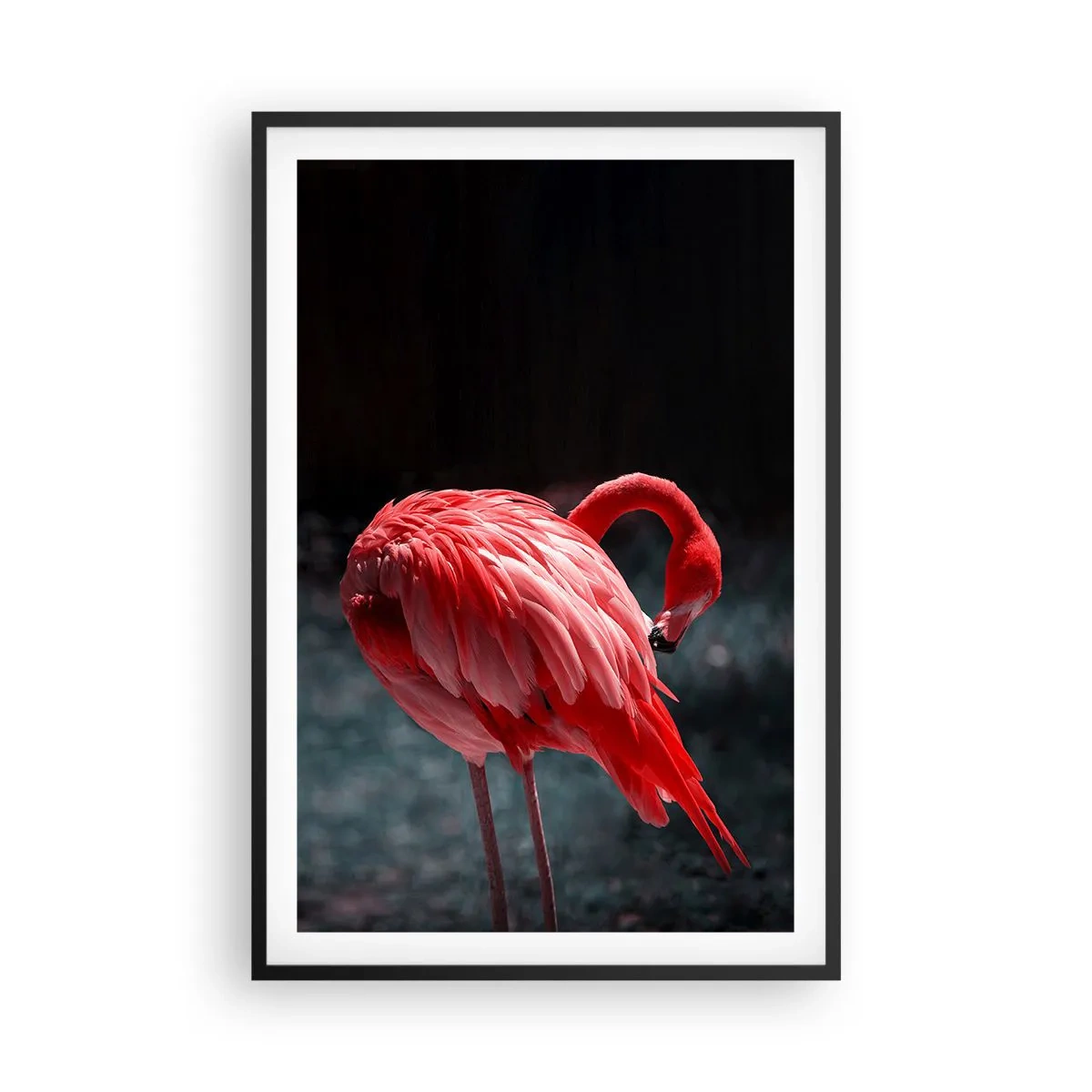 Poster in black frame - Crimson Poem of Nature - 61x91 cm