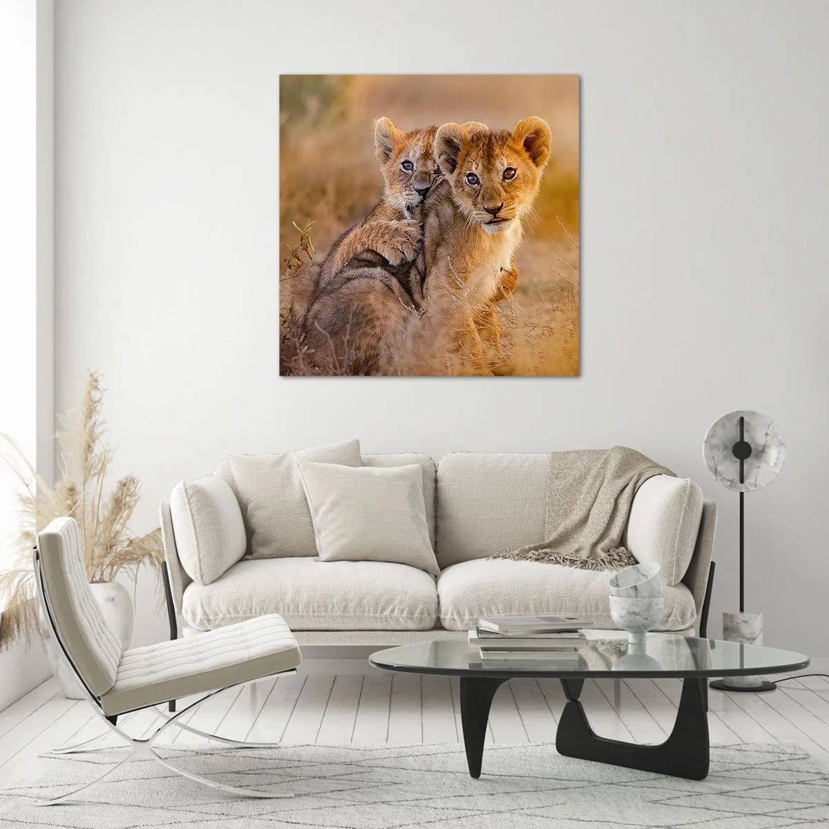 Glass picture - Do Not Disturb! We Are Playing - 30x30 cm