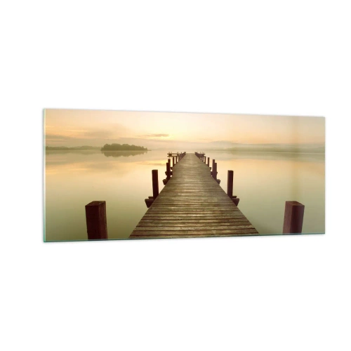 Glass picture - Before Dawn, Dawn, Light - 100x40 cm