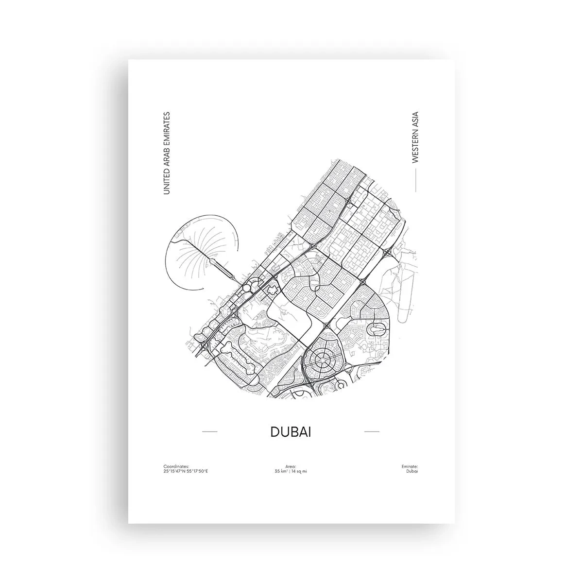Poster - Anatomy of Dubai - 70x100 cm