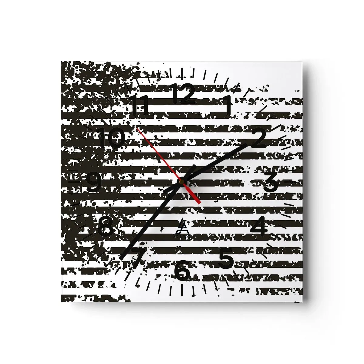 Wall clock - Clock on glass - Rhythm and Noise - 40x40 cm