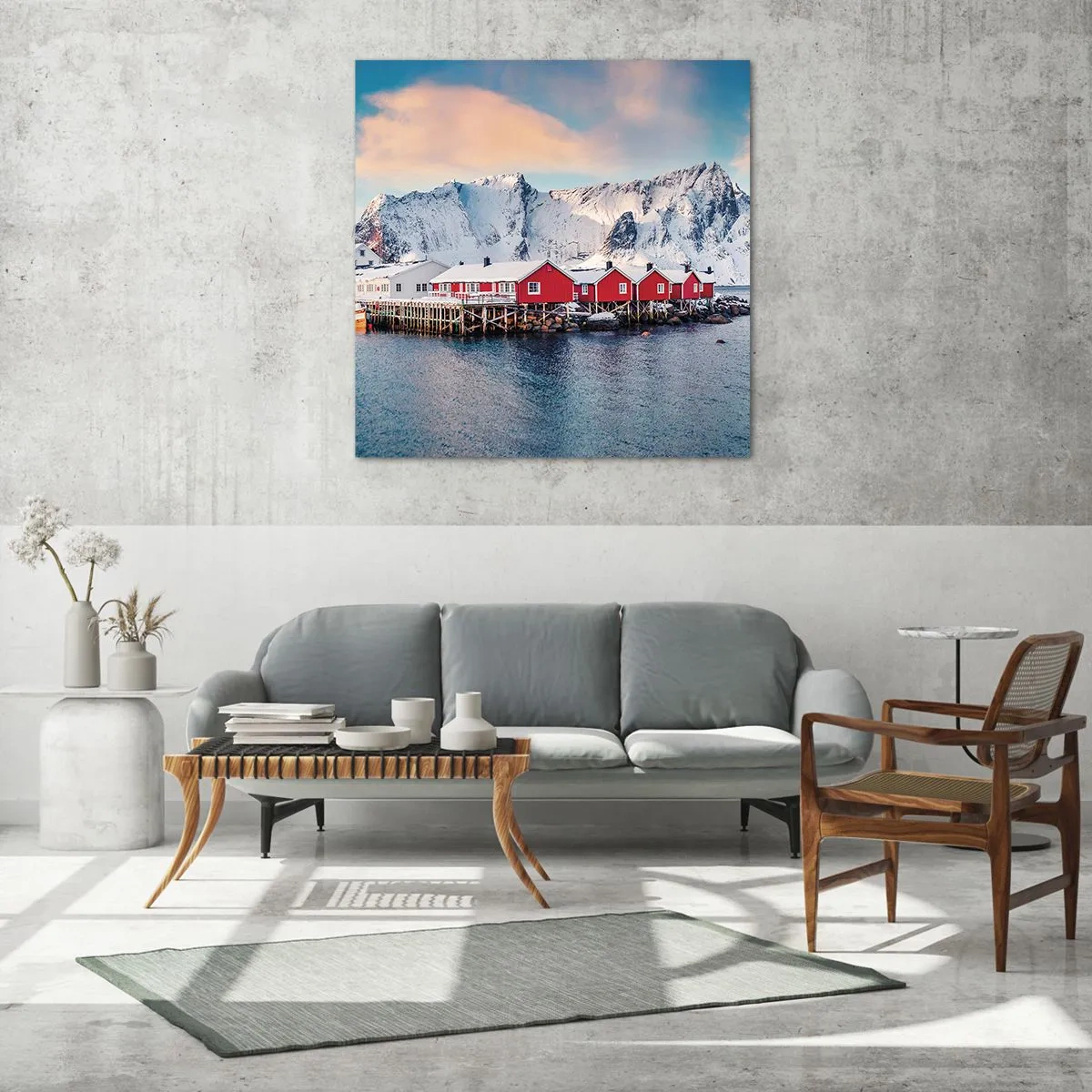 Glass picture - Northern Retreat - 50x50 cm