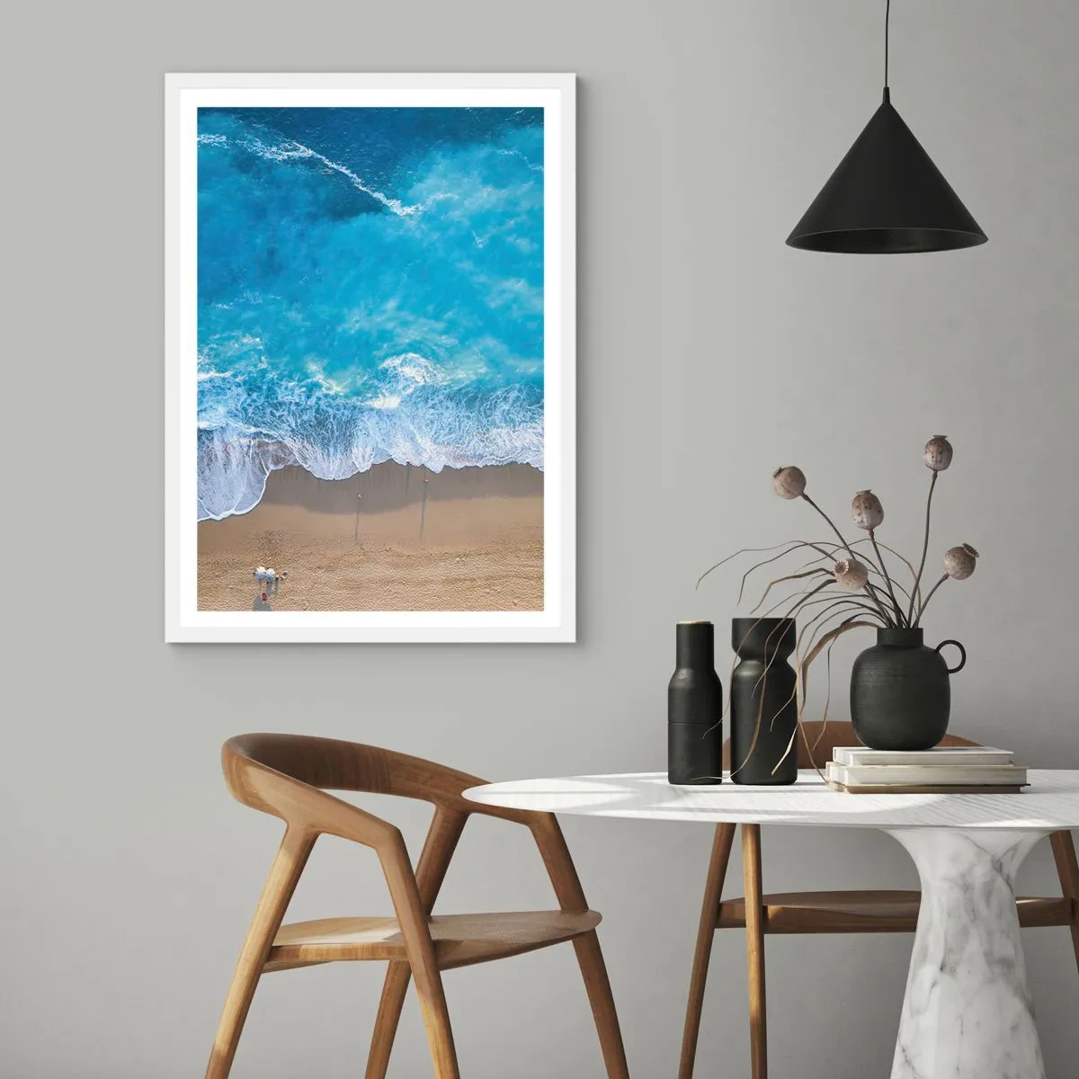 Poster in white frmae - Power of the Blue - 30x40 cm