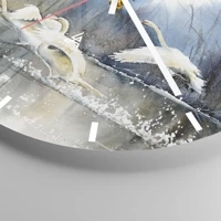 Clock face with lines