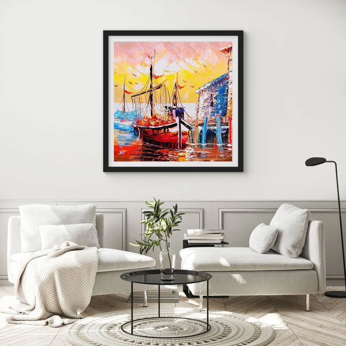 Poster in black frame - Happy Comeback - 30x30 cm