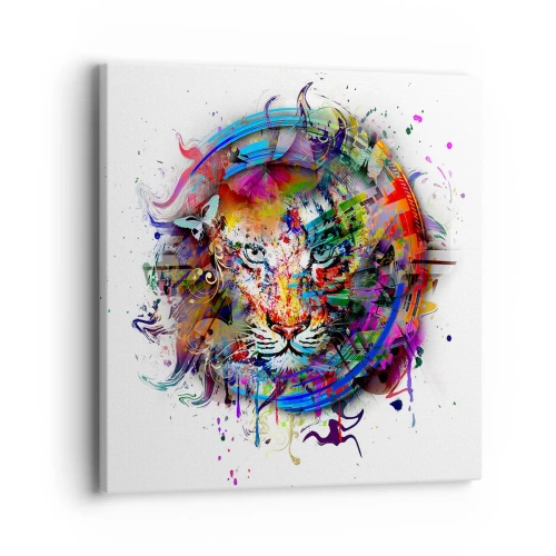 Canvas picture - Behind Rainbow Curtain - 40x40 cm