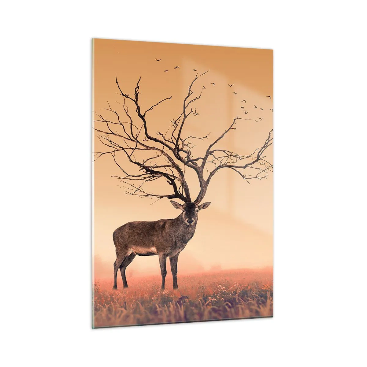 Glass picture - Antlered Deer Spirit of the Forest - 50x70 cm