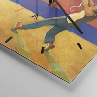 Clock face with lines