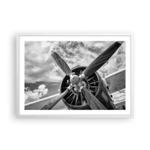 Poster in white frmae - Conquerer of the Skies - 70x50 cm
