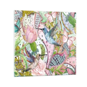 Glass picture - Entwined in the Vines - 30x30 cm