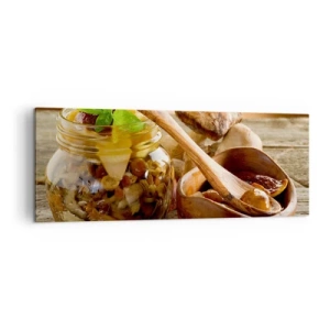 Canvas picture - Boletus Fresh or Salted: Flavour of Autumn - 140x50 cm