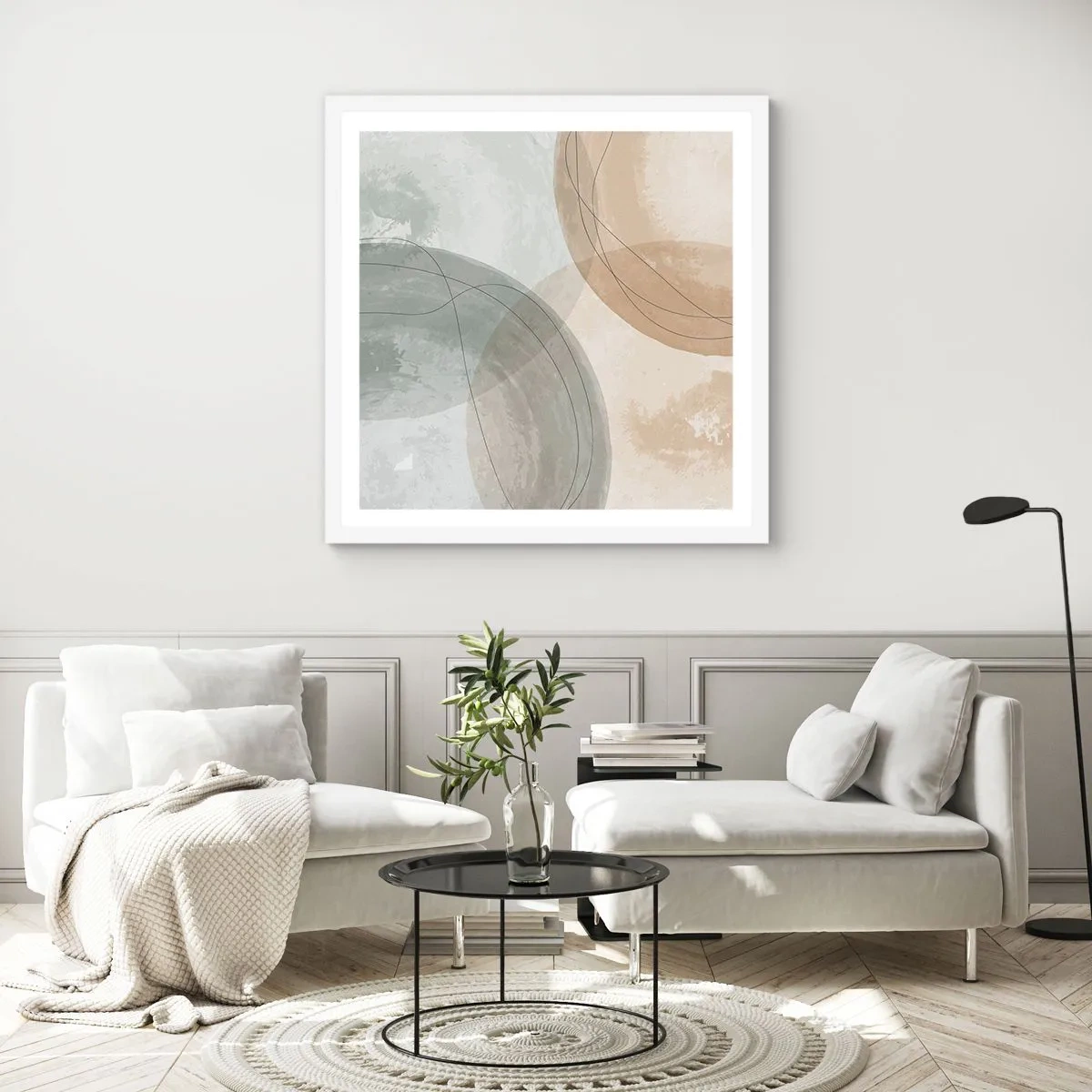 Poster in white frmae - Permeation of Worlds - 50x50 cm