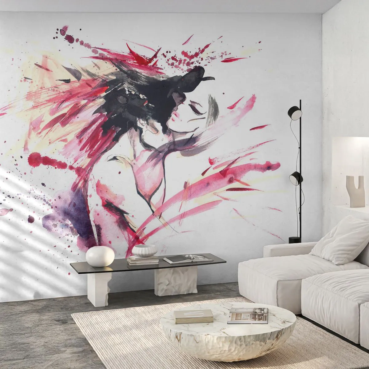 Self-Adhesive Photo Wallpaper Deluxe Sticker - Love Fulfilment - Abstraction, Woman and Man, Love - 100x70 cm