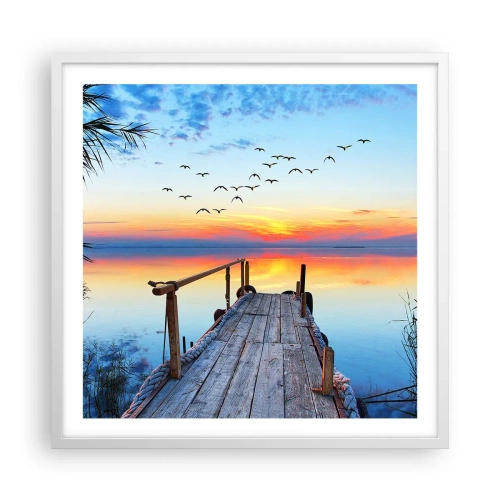 Poster in white frmae - Time to Come Back… - 60x60 cm