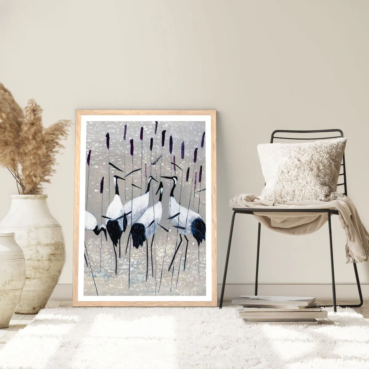 Poster in light oak frame - Birds of Feather - 61x91 cm