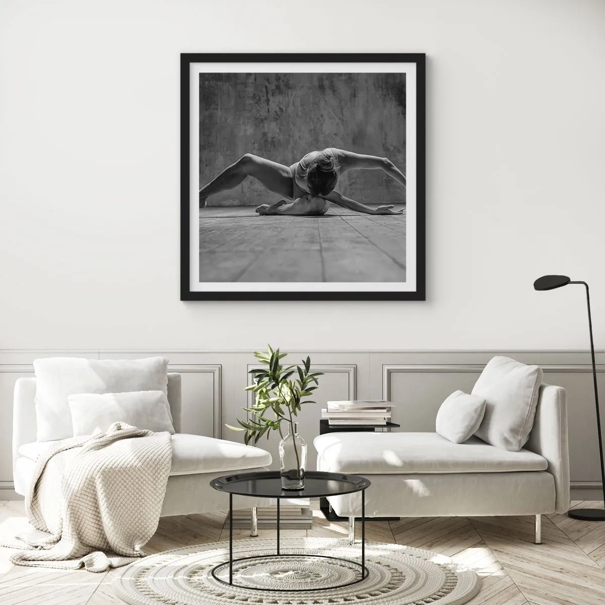 Poster in black frame - Found Symmetry - 60x60 cm