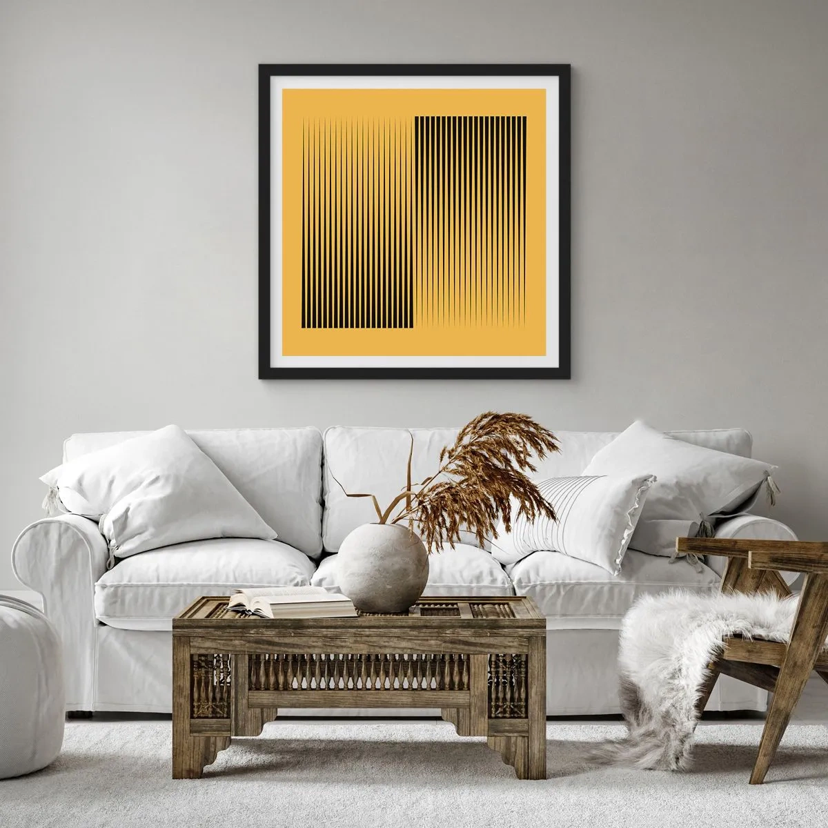 Poster in black frame - Square Opposites - 30x30 cm