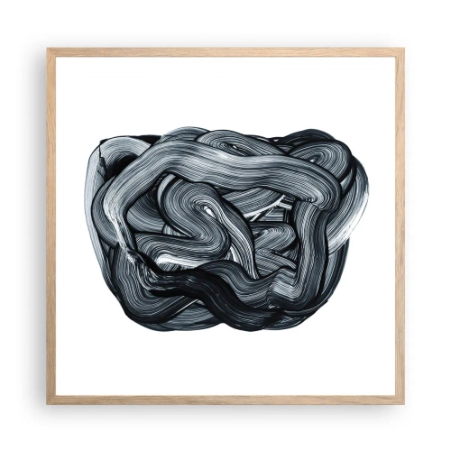 Poster in light oak frame - It's Not So simple - 60x60 cm