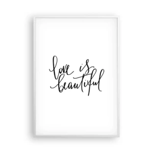 Poster in white frmae - Read and Repeat - 70x100 cm