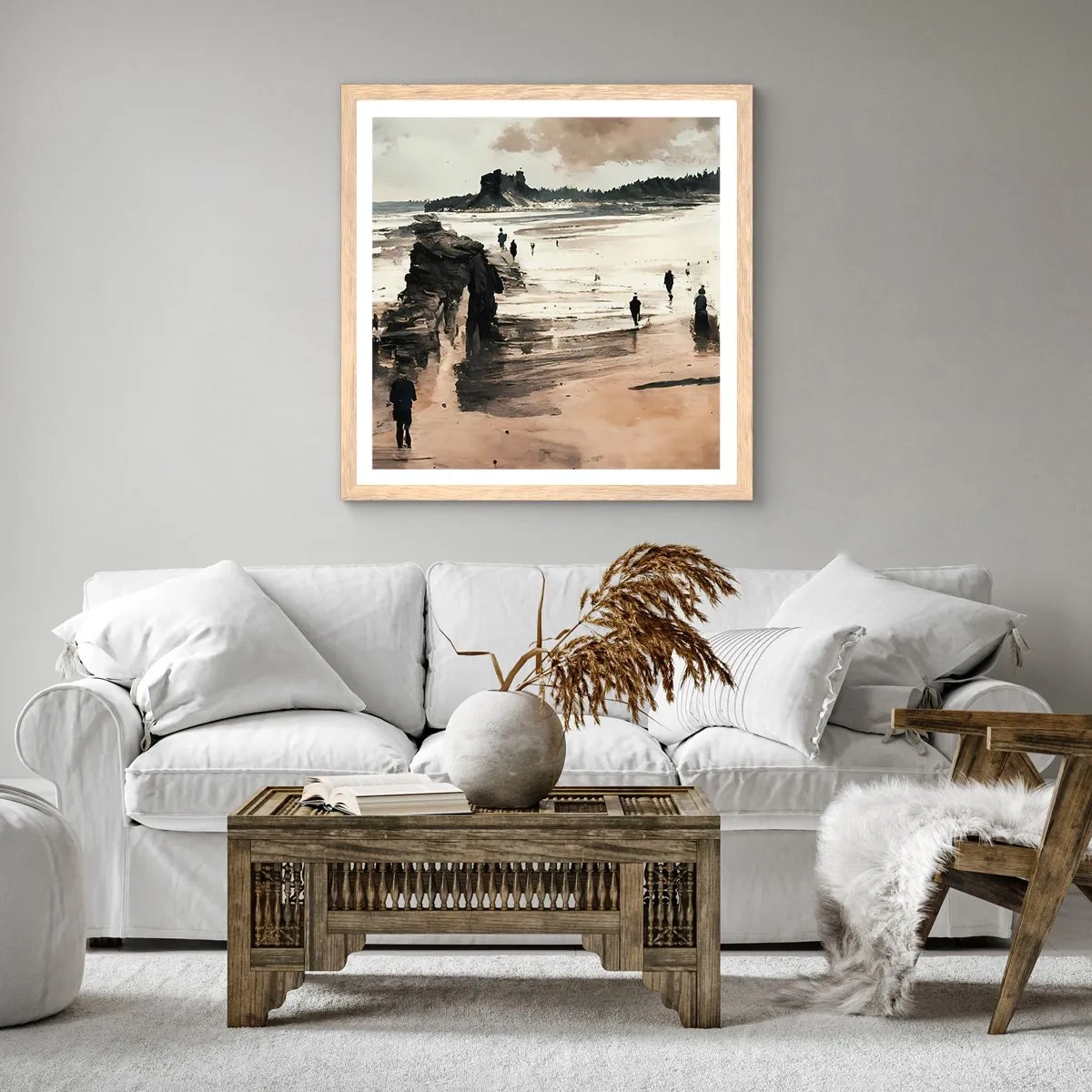 Poster in light oak frame - Summoned - 40x40 cm