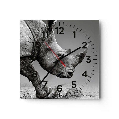 Wall clock - Clock on glass - Uncontrolled Power - 30x30 cm