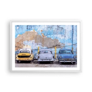 Poster in white frmae - Meeting of Veterans - 70x50 cm