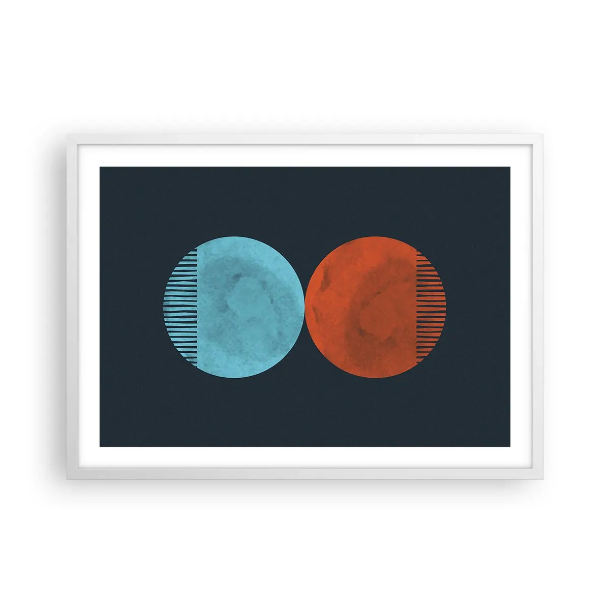 Poster in white frmae - Only Geometry? - 70x50 cm