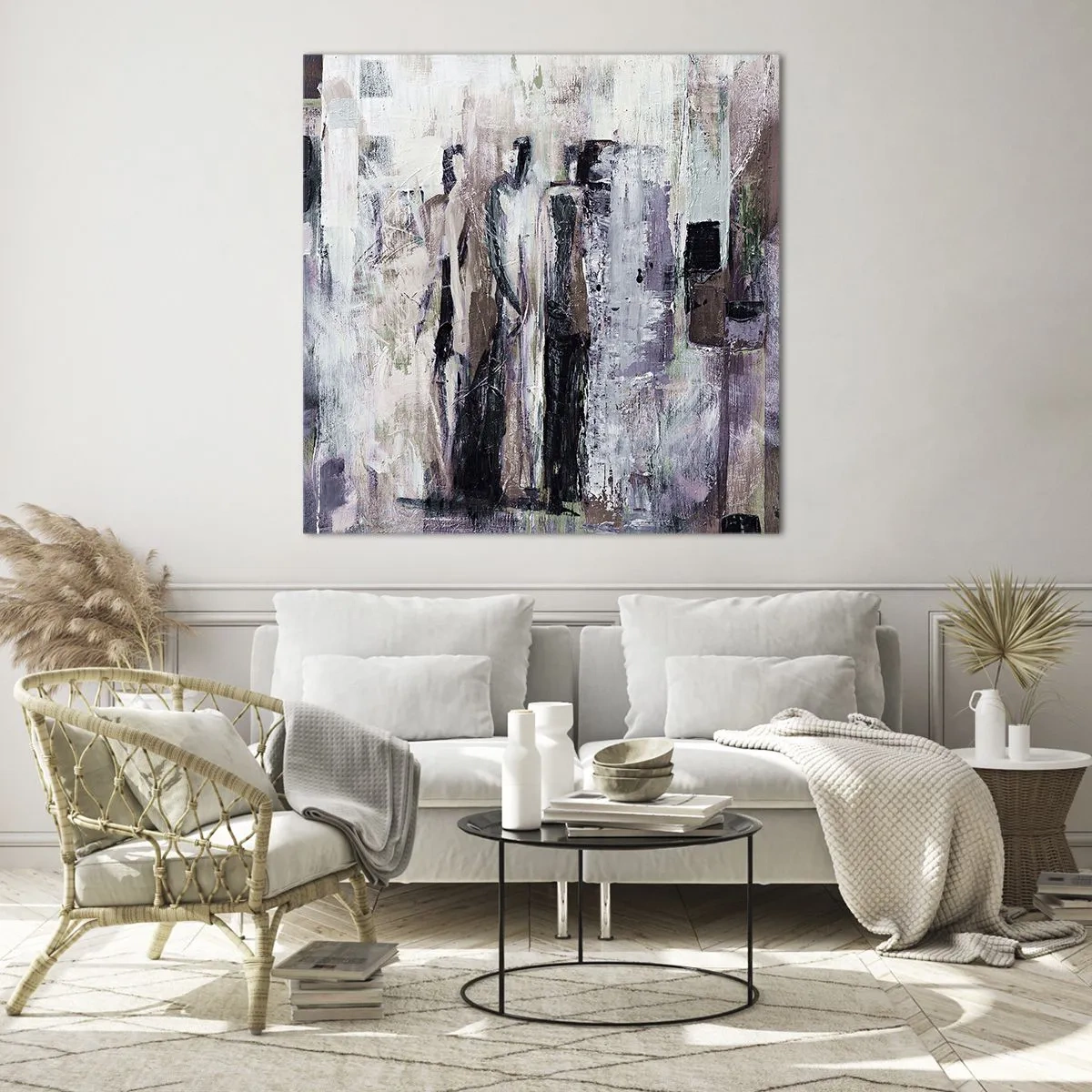 Glass picture - Mysterious Trio - 50x50 cm