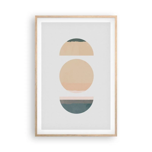 Poster in light oak frame - Wheel after a Wheel - 61x91 cm