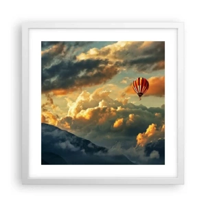Poster in white frmae - I Like Flying - 40x40 cm