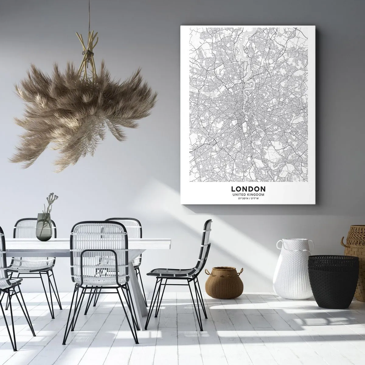 Canvas picture - Map of London Maze - 50x70 cm