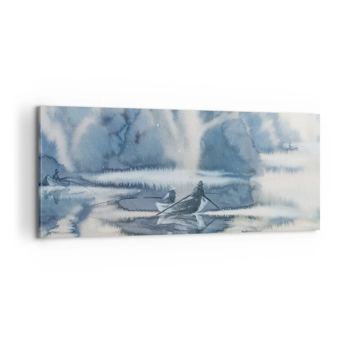 Canvas picture - Fishermen in Their Paradise - 100x40 cm