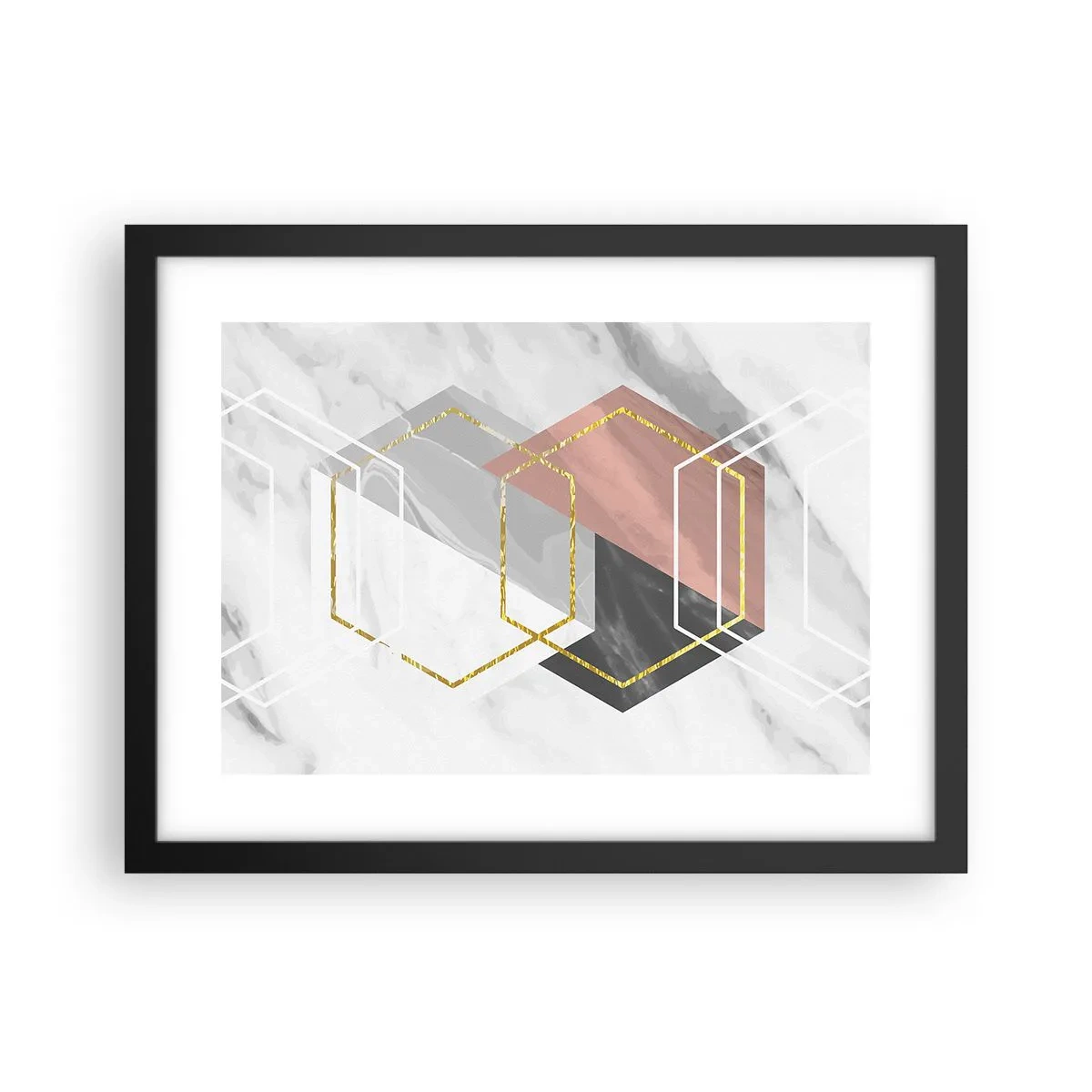 Poster in black frame - Chain Composition - 40x30 cm