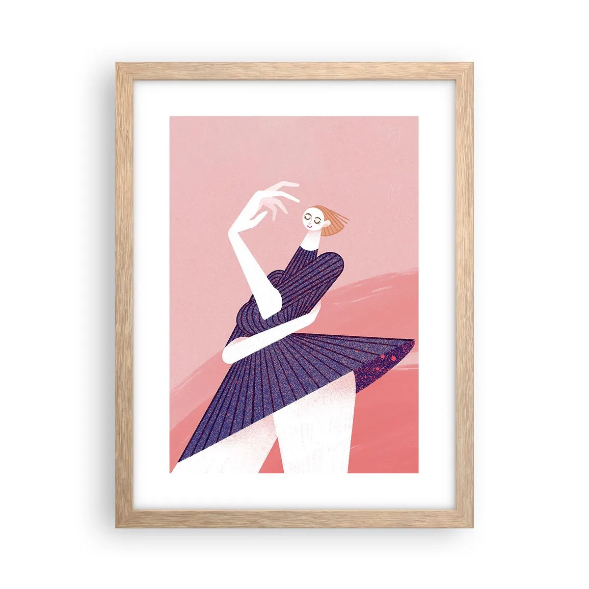 Poster in light oak frame - Every Step Dancing - 30x40 cm