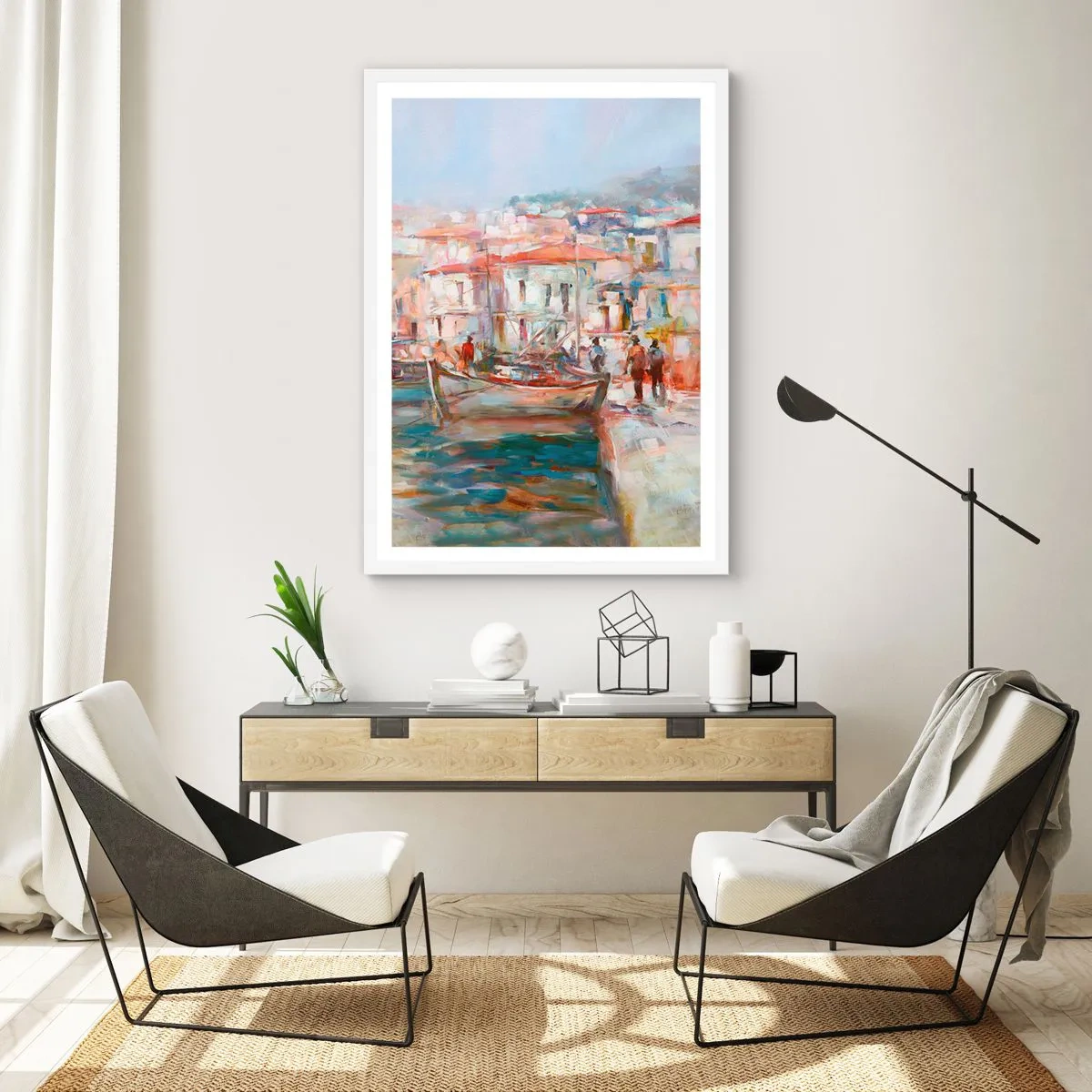 Poster in white frmae - Holidays in Pastel - 61x91 cm