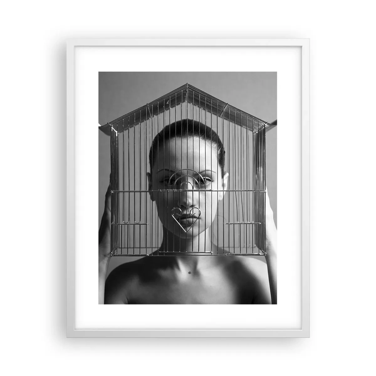 Poster in white frmae - A Bit Surrealistic Portrat - 40x50 cm