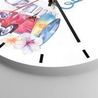 Clock face with lines