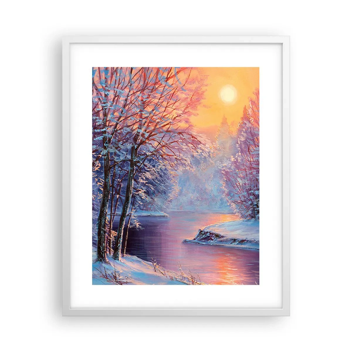 Poster in white frmae - Colours of Winter - 40x50 cm