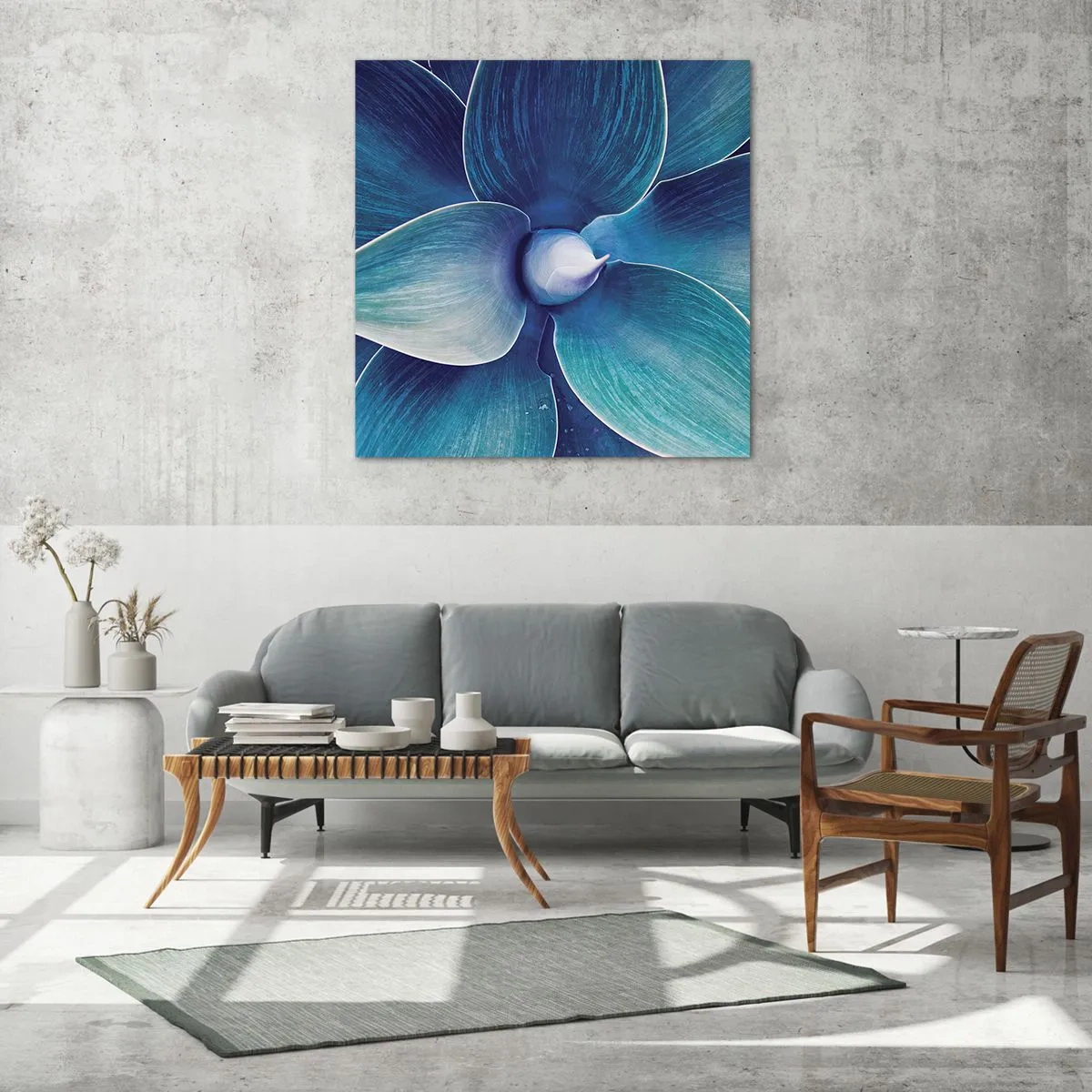 Glass picture - Blue from the Sky - 50x50 cm