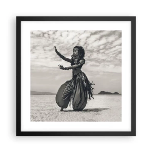 Poster in black frame - Dance of Southern Islands - 40x40 cm