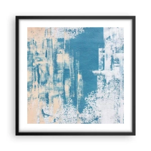 Poster in black frame - Through an Icicle - 50x50 cm