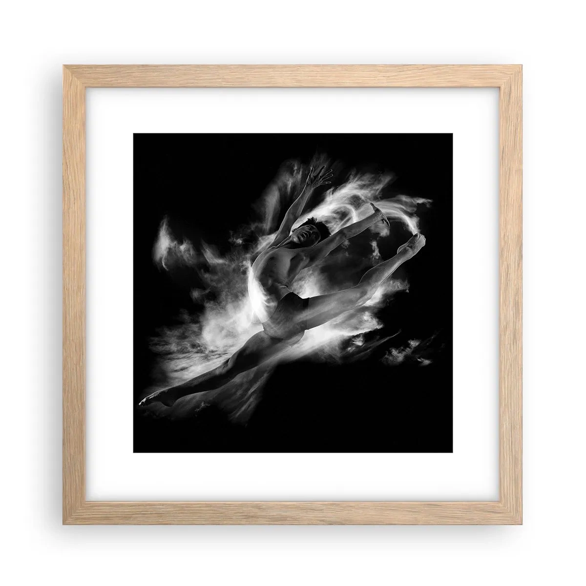 Poster in light oak frame - Stopped i in Flight - 30x30 cm