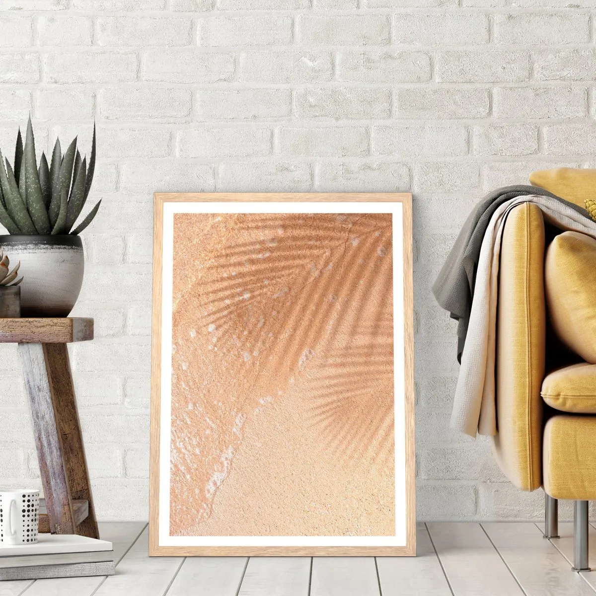 Poster in light oak frame - Shadow of a Hot Summer - 70x100 cm