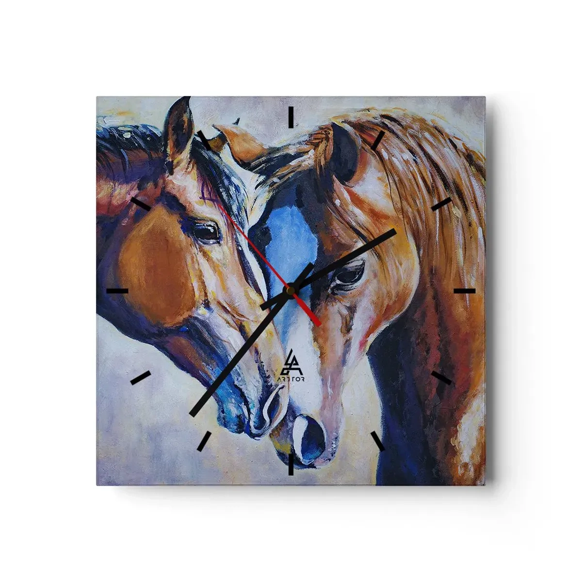 Wall clock - Clock on glass - Is This Friendship Or Love? - 30x30 cm