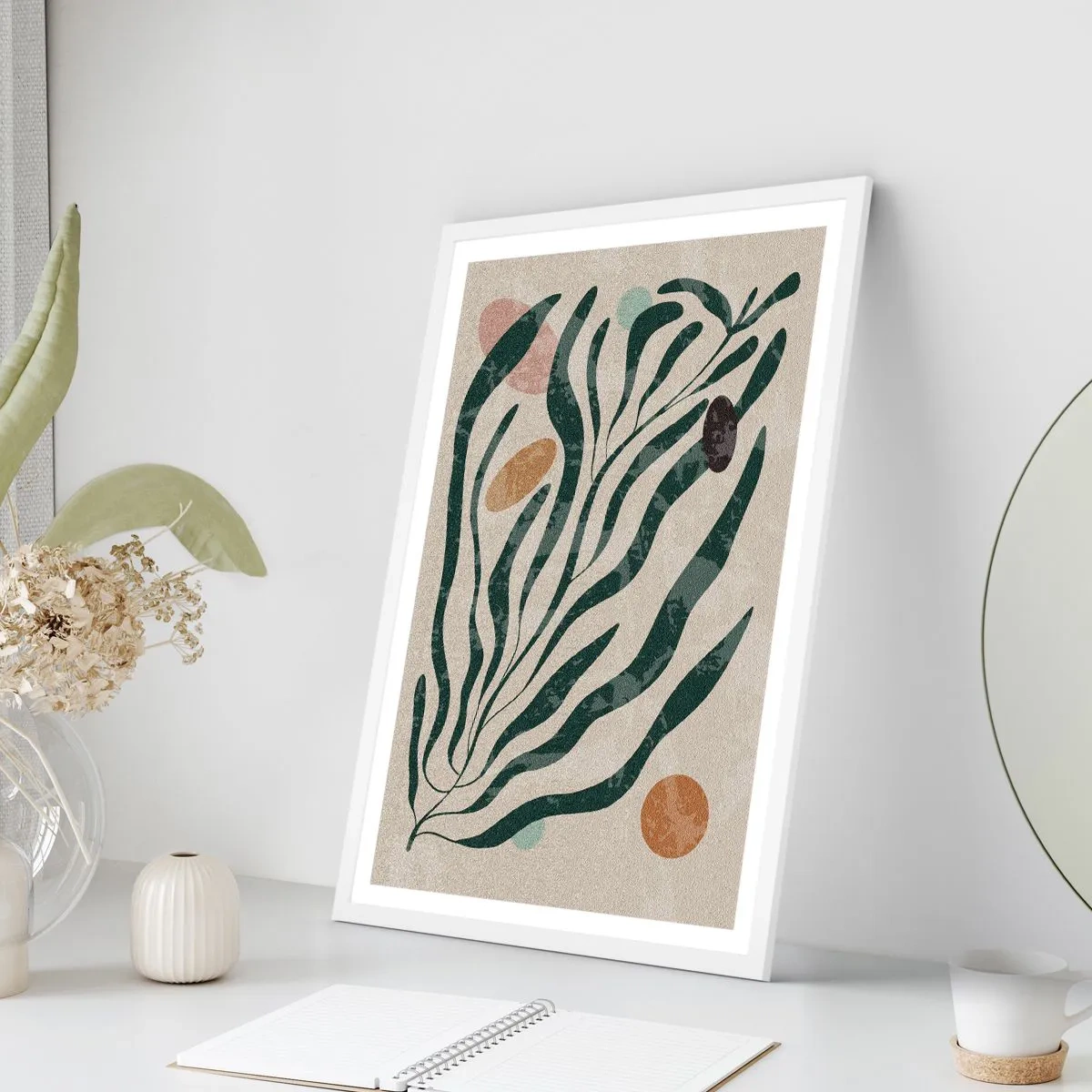 Poster in white frmae - Among the Green - 70x100 cm