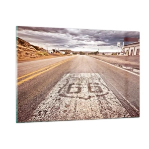 Glass picture - Mother Road - American Legend - 120x80 cm