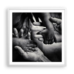 Poster in white frmae - To be a Man - 60x60 cm